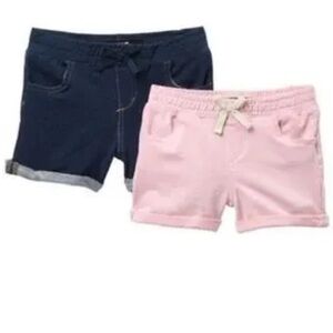 Girls Baby Toddler Joes Jeans Blue Denim Shorts Roll Cuff Dark Bloomies 3T Pink